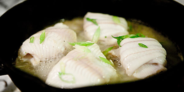 Poached fish